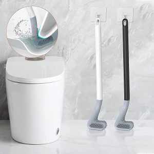 1pcs Toilet Brush Wall Mounted (tbwm) Golf Club Shape Cleaning Tool Bathroom Silicone No Dead Ends Toilet Brush